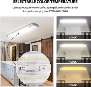 AntLux 4FT Dimmable LED Lights, 3000K/4000K/5000K Selectable, 30W/40W/50W Dimmable, for Kitchen, Laundry, Office, 4 Pack
