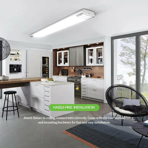 AntLux 4FT LED Light Fixture 50W 5600lm LED Linear Flush Mount Light, 4000K Nature White Light 4 Foot LED Kitchen Ceiling Light Fixtures, 4 Pack