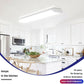 AntLux 4FT LED Wraparound Light, Flush Mount, Linkable, 50W 5600 Lumens, 4000K Neutral White Light, 4 Pack