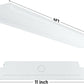 AntLux LED Office Lights, 4ft, 72W 8600 Lumens 4000K/5000K, Linkable, Flush Mount, 4 Pack