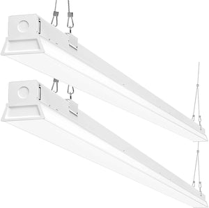 AntLux 8FT LED Shop Light 110W LED Strip Lights, 1-10V Dimmable, 12000 Lumens, 5000K, 8 Foot LED Linear Light Fixture for Warehouse Garage Workshop Supermarket, 8’ Fluorescent Tube Replacement, 2 Pack